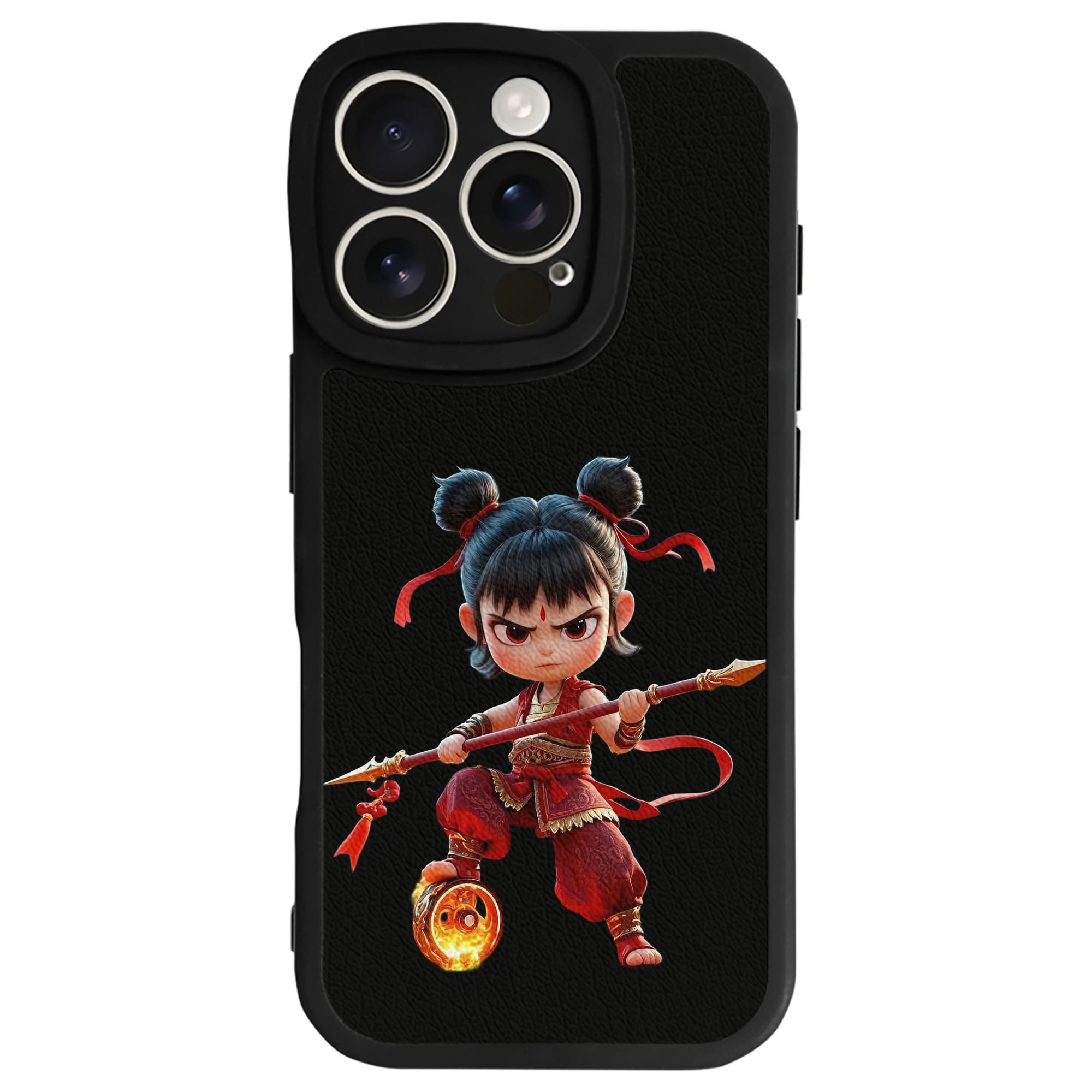 （画像用） Ne Zha 2 ナタ 魔童の大暴れ 【iPhone 16シリーズ対応】シリコンスマホケース（レザー調） 材質：シリコン
